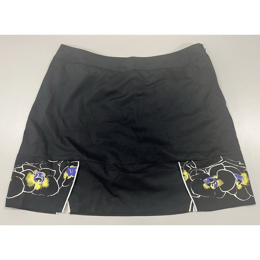 Adidas Women's Climacool Orchid Floral Tennis Golf Skort Black Stretch, Sz 12